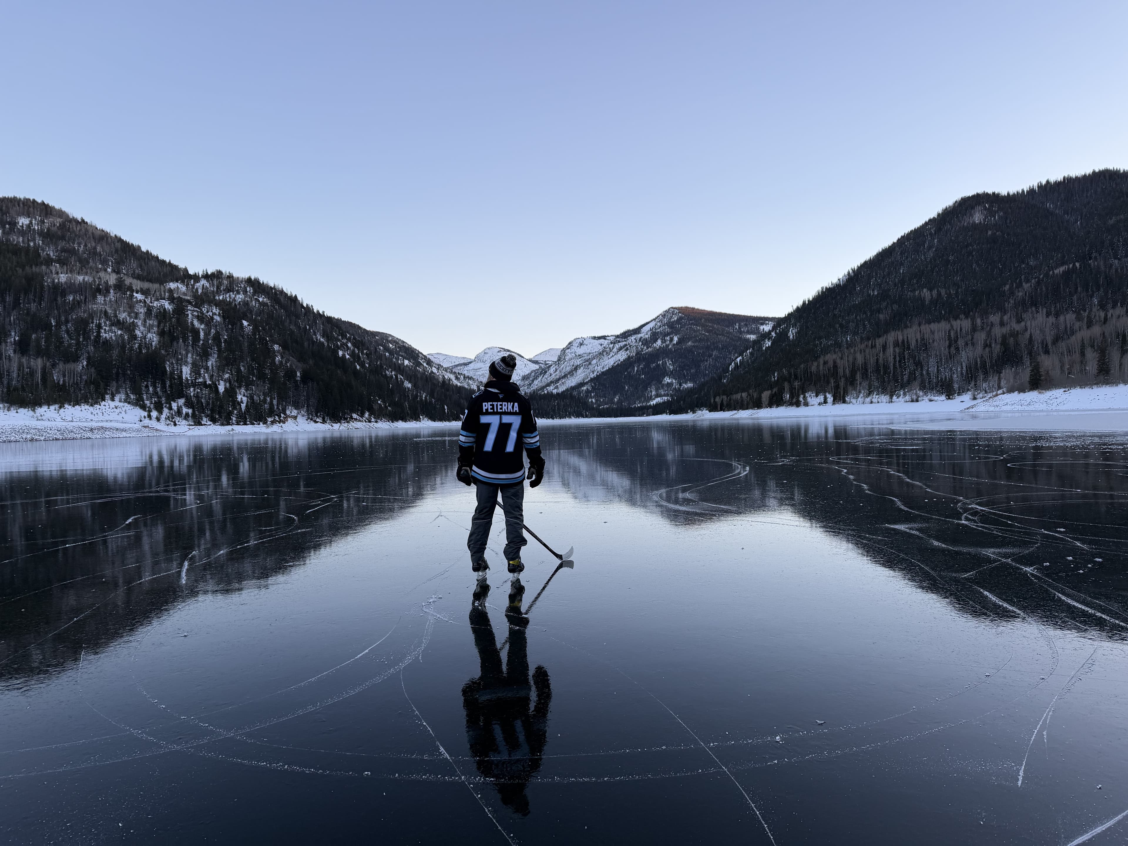 Solo skate on glass ice